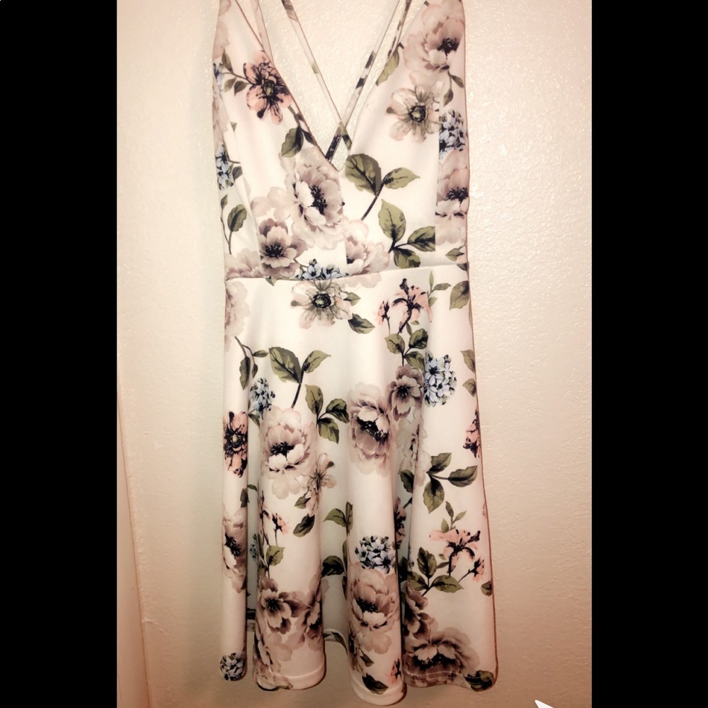 White flowered dress